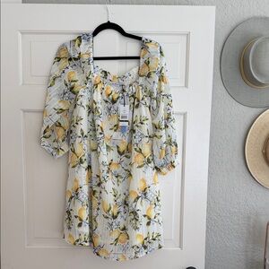 Hermoza Lemon and Floral Print Blouse